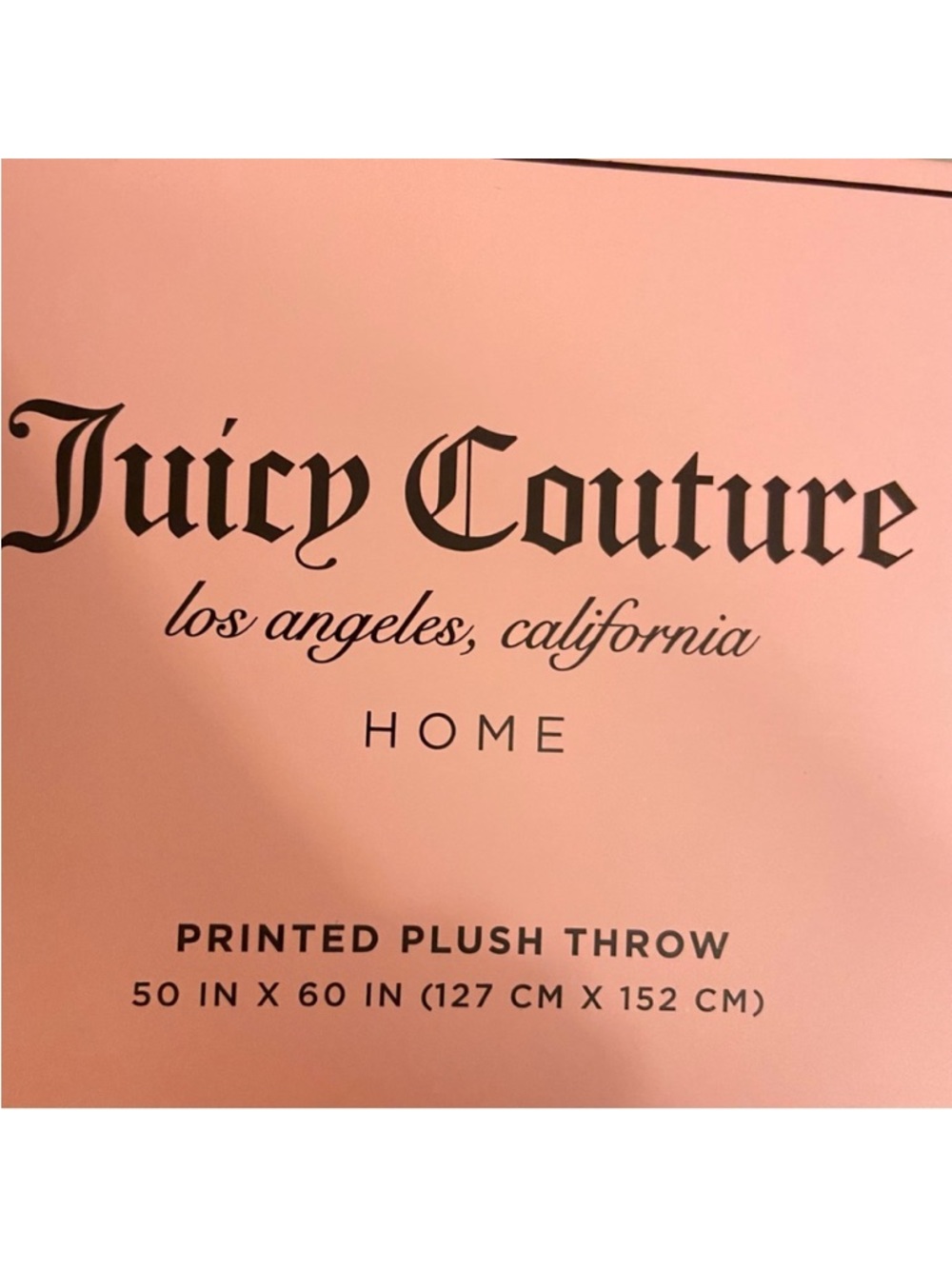 Juicy Couture Pink, Black & Cream Girly Perfume Roses and Jewelry Print Throw. - Picture 3 of 5